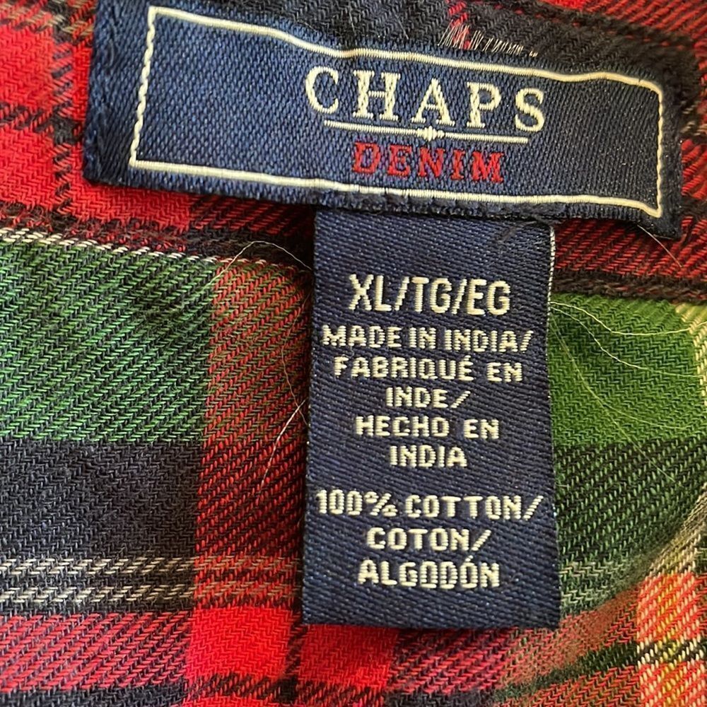 Chaps Denim plaid cotton shirt - Picture 8 of 9